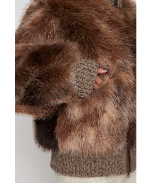 MIX KNIT FAUX FUR ブルゾン（ブルゾン）｜LAGUA GEM（ラグアジェム