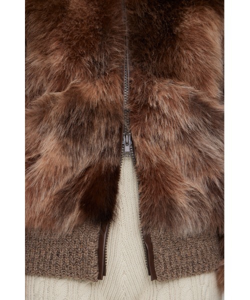 MIX KNIT FAUX FUR ブルゾン（ブルゾン）｜LAGUA GEM（ラグアジェム
