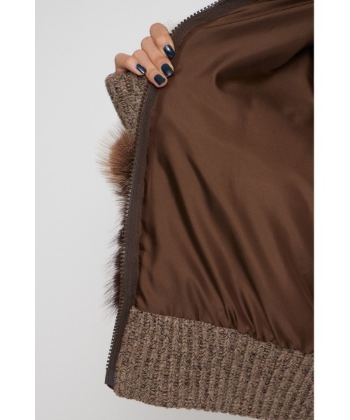 MIX KNIT FAUX FUR ブルゾン（ブルゾン）｜LAGUA GEM（ラグアジェム