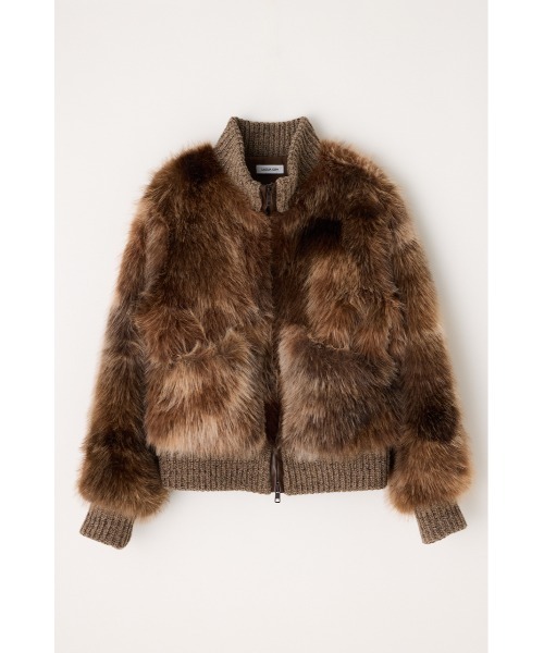 MIX KNIT FAUX FUR ブルゾン（ブルゾン）｜LAGUA GEM（ラグアジェム