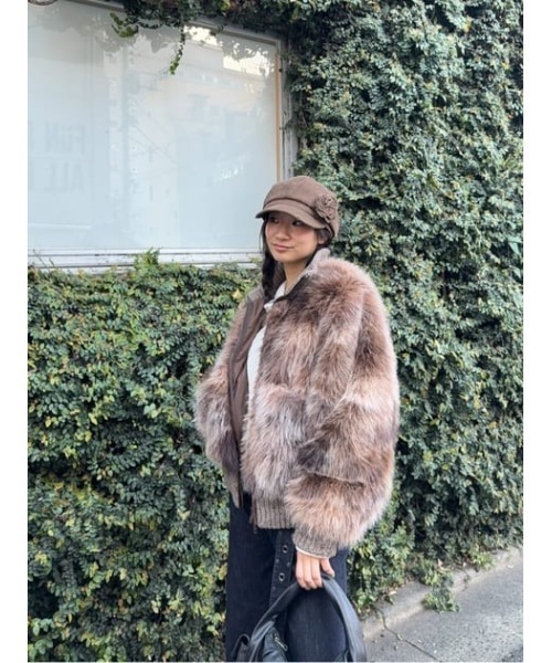 MIX KNIT FAUX FUR ブルゾン（ブルゾン）｜LAGUA GEM（ラグアジェム