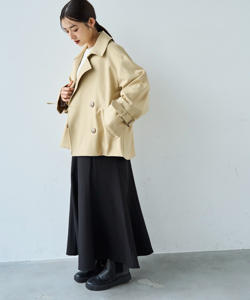 mil(ミル)の「前後2way マーメイド Vネック ジャンスカ ワンピース【585133】(ワンピース・レディース・ブラック/グレイッシュベージュ/ブラウン・FREE/XS/S)」の14枚目の写真