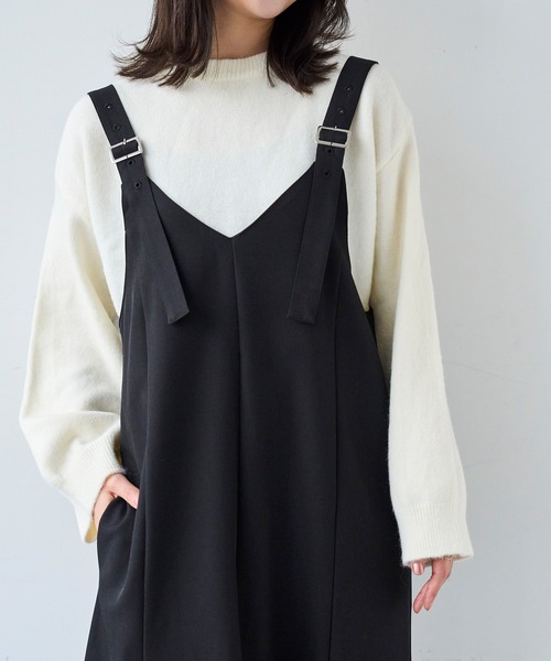 mil(ミル)の「前後2way マーメイド Vネック ジャンスカ ワンピース【585133】(ワンピース・レディース・ブラック/グレイッシュベージュ/ブラウン・FREE/XS/S)」の20枚目の写真