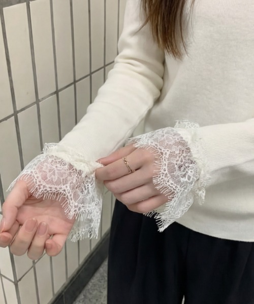 デコルテレーストップス（ニット/セーター）｜cammie（キャミー）の