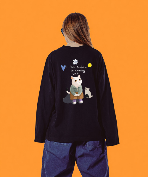 OHP(ワンハンドレッドパーセント)の「OHPxHARMONIA b秋空ベーシック長袖Tシャツ(Tシャツ/カットソー・メンズ・ホワイト/ブラック・MEDIUM/LARGE/X-LARGE/XX-LARGE)」の4枚目の写真