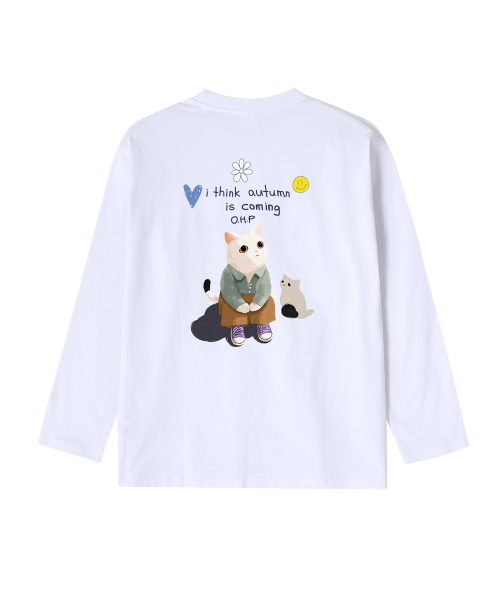 OHP(ワンハンドレッドパーセント)の「OHPxHARMONIA b秋空ベーシック長袖Tシャツ(Tシャツ/カットソー・メンズ・ホワイト/ブラック・MEDIUM/LARGE/X-LARGE/XX-LARGE)」の6枚目の写真