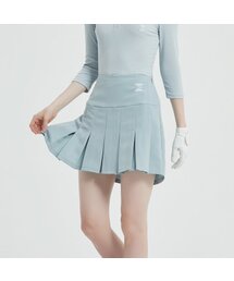 バーチカルポーチプリーツスカート(スカイブルー)