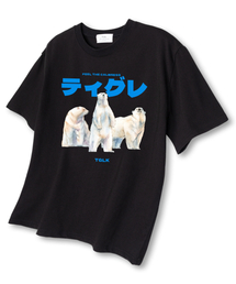 スリーホワイトベア オーバーサイズ 半袖Tシャツ ブラック