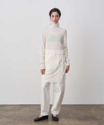 J'RIUM（ジェイリウム）の「Tessia Long Slit Pullover White（ニット/セーター）」
