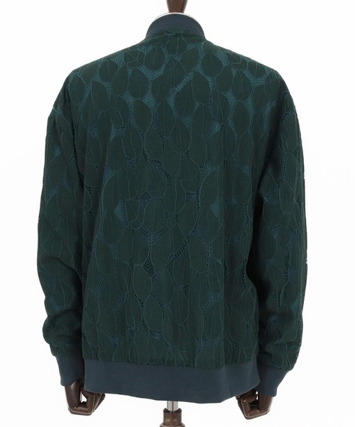 CAMBIO(カンビオ)の「mj11314- Leaf Sheer Lace Blouson シアーレースブルゾン(PF-261-007)(ブルゾン・メンズ・ブラック/グリーン・M/L)」の18枚目の写真