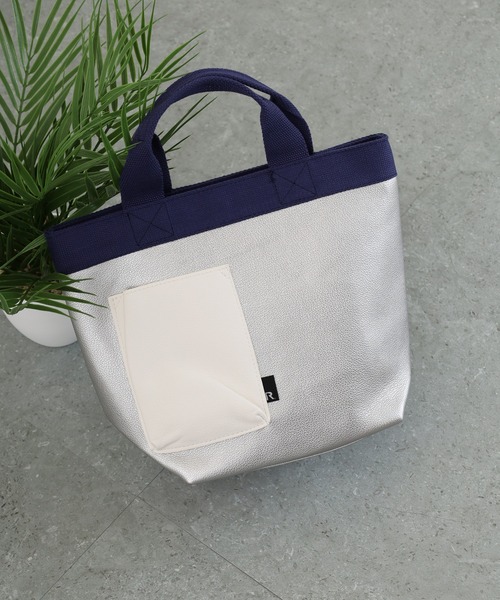 ROOTOTE(ルートート)の「ROOTOTE ランチトート(トートバッグ・メンズ・ホワイト/ピンク/ミント/イエロー×グリーン/ブラック/シルバー・FREE)」の6枚目の写真