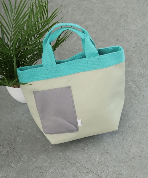 ROOTOTE(ルートート)の「ROOTOTE ランチトート(トートバッグ・メンズ・ホワイト/ピンク/ミント/イエロー×グリーン/ブラック/シルバー・FREE)」の4枚目の写真