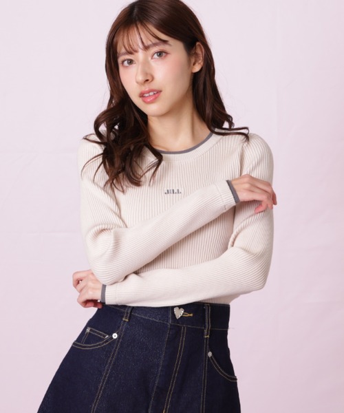 JILL by JILL STUART(ジルバイジルスチュアート)の「◇ 配色リブニット(ニット/セーター・レディース・ブラック/ホワイト/ピンク・FREE)」の16枚目の写真