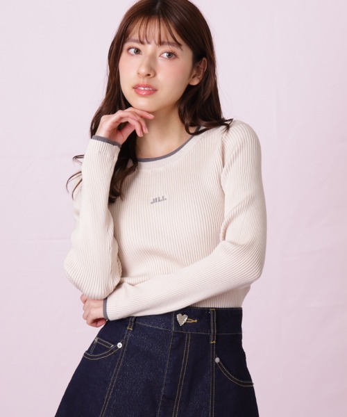 JILL by JILL STUART(ジルバイジルスチュアート)の「◇ 配色リブニット(ニット/セーター・レディース・ブラック/ホワイト/ピンク・FREE)」の15枚目の写真