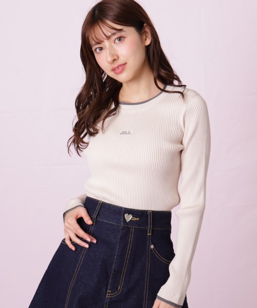 JILL by JILL STUART(ジルバイジルスチュアート)の「◇ 配色リブニット(ニット/セーター・レディース・ブラック/ホワイト/ピンク・FREE)」の14枚目の写真