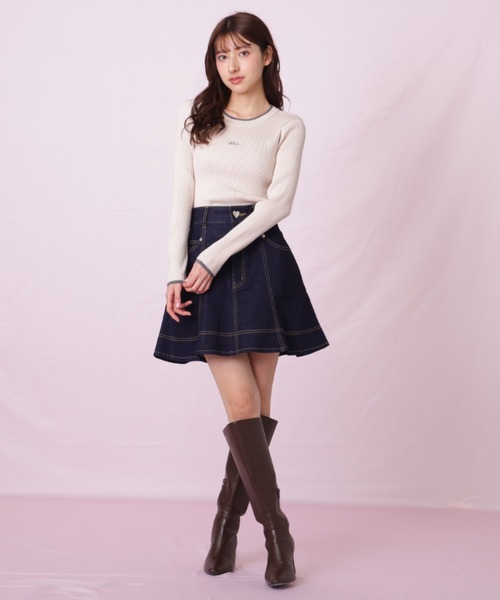 JILL by JILL STUART(ジルバイジルスチュアート)の「◇ 配色リブニット(ニット/セーター・レディース・ブラック/ホワイト/ピンク・FREE)」の20枚目の写真