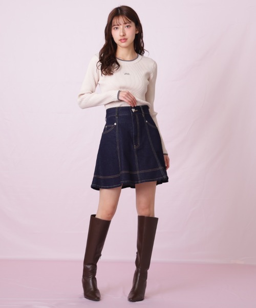 JILL by JILL STUART(ジルバイジルスチュアート)の「◇ 配色リブニット(ニット/セーター・レディース・ブラック/ホワイト/ピンク・FREE)」の22枚目の写真