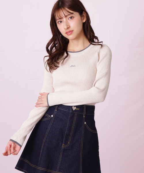JILL by JILL STUART(ジルバイジルスチュアート)の「◇ 配色リブニット(ニット/セーター・レディース・ブラック/ホワイト/ピンク・FREE)」の17枚目の写真