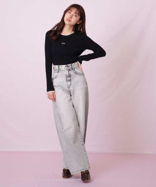 JILL by JILL STUART(ジルバイジルスチュアート)の「◇ 配色リブニット(ニット/セーター・レディース・ブラック/ホワイト/ピンク・FREE)」の10枚目の写真