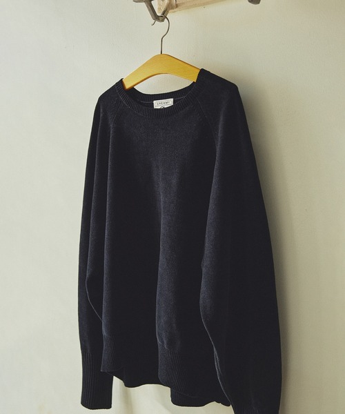 SALON adam et rope'（サロン アダム エ ロペ）の「クロップドプルオーバー-CreamyCotton /クリーミーコットン-（ニット/セーター・レディース・オフホワイト/ベージュ系その他/ブラック・FREE）」の2枚目の写真