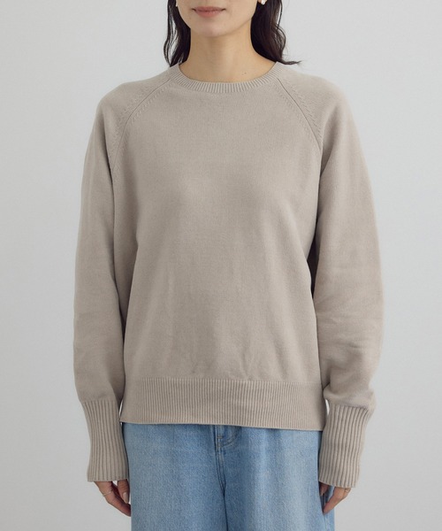 SALON adam et rope'（サロン アダム エ ロペ）の「クロップドプルオーバー-CreamyCotton /クリーミーコットン-（ニット/セーター・レディース・オフホワイト/ベージュ系その他/ブラック・FREE）」の20枚目の写真