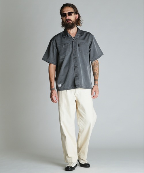schott（ショット）の「Schott/ショット/SNOW WASH TC SHIRT/スノー ウォッシュ シャツ（シャツ/ブラウス・メンズ・ブラウン/ブラック/グリーン・XL/L/M/2XL）」の9枚目の写真