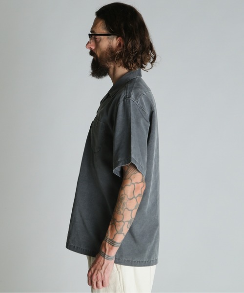 schott（ショット）の「Schott/ショット/SNOW WASH TC SHIRT/スノー ウォッシュ シャツ（シャツ/ブラウス・メンズ・ブラウン/ブラック/グリーン・XL/L/M/2XL）」の4枚目の写真