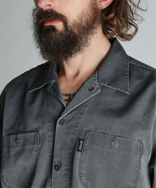 schott（ショット）の「Schott/ショット/SNOW WASH TC SHIRT/スノー ウォッシュ シャツ（シャツ/ブラウス・メンズ・ブラウン/ブラック/グリーン・XL/L/M/2XL）」の6枚目の写真