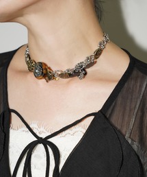 chuclla（チュクラ）の「ブラウンモチーフチェーンチョーカー cha26s006（ネックレス）」