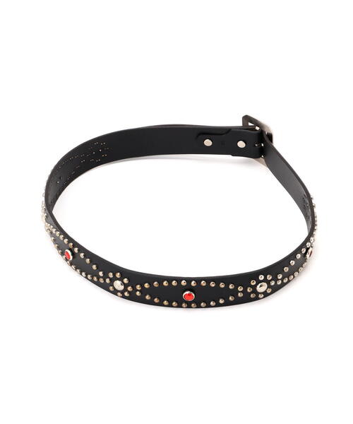 schott（ショット）の「Schott/ショット/STONES STUDS BELT/ストーンズ スタッズベルト（ベルト・メンズ・ブラック/レッド・32/34/36）」の2枚目の写真