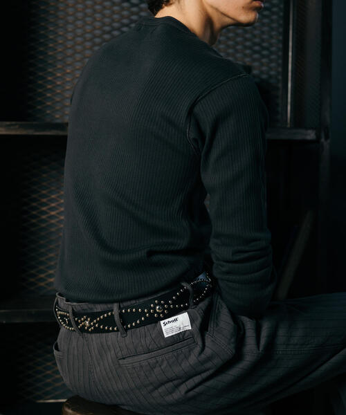 schott（ショット）の「Schott/ショット/STONES STUDS BELT/ストーンズ スタッズベルト（ベルト・メンズ・ブラック/レッド・32/34/36）」の11枚目の写真