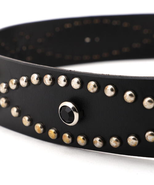 schott（ショット）の「Schott/ショット/STONES STUDS BELT/ストーンズ スタッズベルト（ベルト・メンズ・ブラック/レッド・32/34/36）」の13枚目の写真