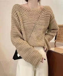 ざっくり編みニット