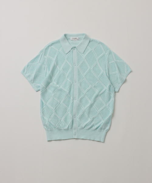 UNFOLLOW（アンフォロー）の「【FOLL / フォル】super soft lily yarn cotton crochet card（Tシャツ/カットソー・メンズ・グレー/ブルー系その他/アイボリー・3/2）」の3枚目の写真