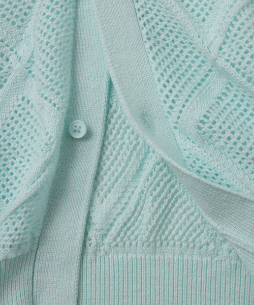 UNFOLLOW（アンフォロー）の「【FOLL / フォル】super soft lily yarn cotton crochet card（Tシャツ/カットソー・メンズ・グレー/ブルー系その他/アイボリー・3/2）」の5枚目の写真