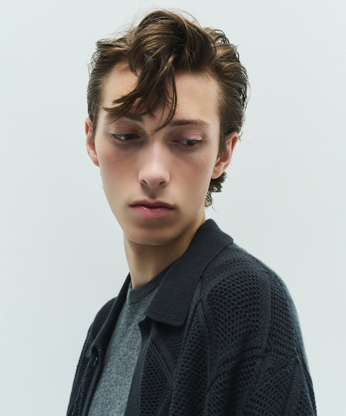 UNFOLLOW（アンフォロー）の「【FOLL / フォル】super soft lily yarn cotton crochet card（Tシャツ/カットソー・メンズ・グレー/ブルー系その他/アイボリー・3/2）」の8枚目の写真