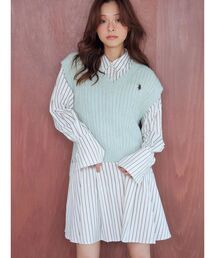 MERCURYDUO | U.S. POLO ASSN.別注 ベストセットシャツミニワンピース(ワンピース)