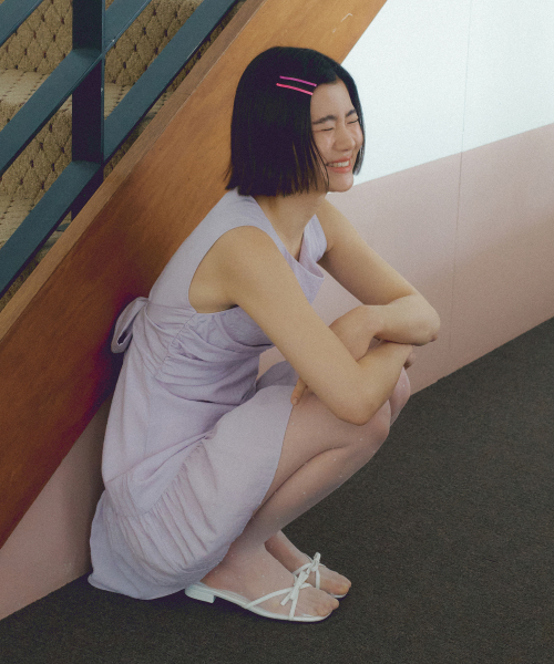 REORG(リオルグ)の「ASP BIG PLEATS MINI OPS LILAC(ワンピース・レディース・その他・SMALL/MEDIUM)」の2枚目の写真