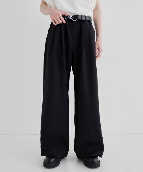 LILL（リル）の「【セットアップ 2点セット】ルーズシルエットダブルテーラードジャケット+ワイドイージースラックス（セットアップ・メンズ・ブラック/チャコールグレー/ライトグレー・S/M/L/XL）」の14枚目の写真