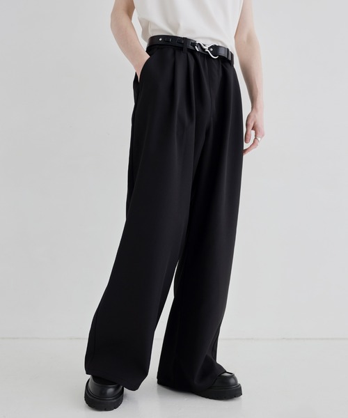 LILL（リル）の「【セットアップ 2点セット】ルーズシルエットダブルテーラードジャケット+ワイドイージースラックス（セットアップ・メンズ・ブラック/チャコールグレー/ライトグレー・S/M/L/XL）」の17枚目の写真