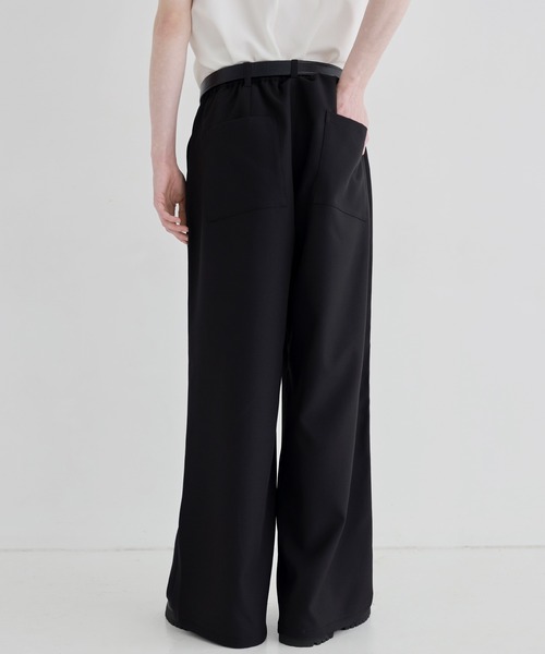 LILL（リル）の「【セットアップ 2点セット】ルーズシルエットダブルテーラードジャケット+ワイドイージースラックス（セットアップ・メンズ・ブラック/チャコールグレー/ライトグレー・S/M/L/XL）」の18枚目の写真