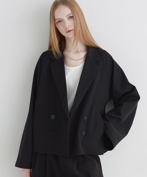 セットアップ 2点セット】ルーズシルエットダブルテーラードジャケット