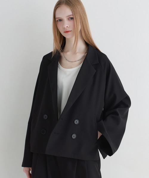 セットアップ 2点セット】ルーズシルエットダブルテーラードジャケット