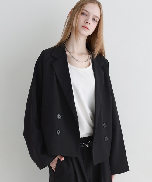 セットアップ 2点セット】ルーズシルエットダブルテーラードジャケット