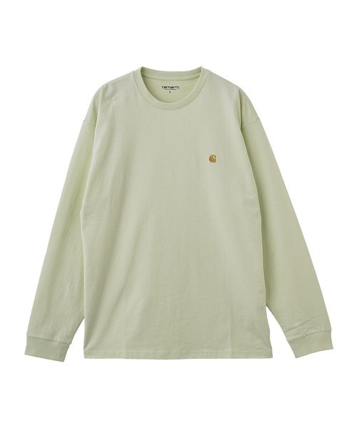 Carhartt WIP(カーハートダブリューアイピー)の「Carhartt WIP L/S CHASE T-SHIRT I026392(Tシャツ/カットソー・メンズ・ホワイト/グリーン・L/M)」の1枚目の写真