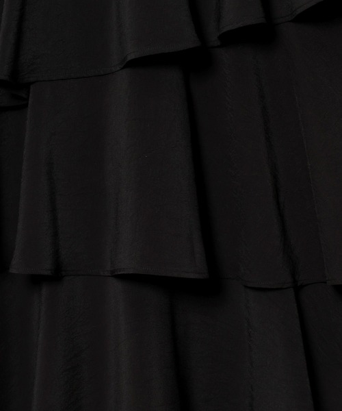mysty woman（ミスティウーマン）の「アシメティアードスカート3 644129（スカート・レディース・ブラック/アイボリー・FREE）」の15枚目の写真