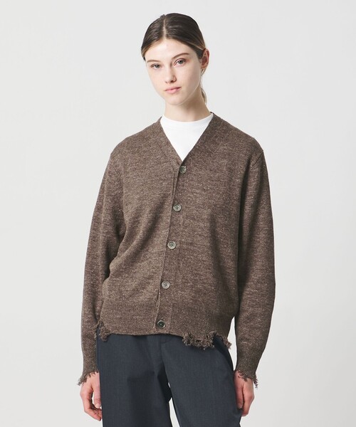 LOEFF（ロエフ）の「＜LOEFF＞ダメージ カーディガン UNISEX（カーディガン/ボレロ・レディース・ダークブラウン/ダークグレー・0/1/2）」の22枚目の写真