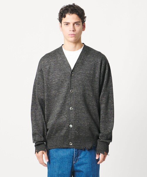 LOEFF（ロエフ）の「＜LOEFF＞ダメージ カーディガン UNISEX（カーディガン/ボレロ・レディース・ダークブラウン/ダークグレー・0/1/2）」の17枚目の写真