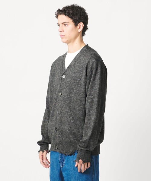 LOEFF（ロエフ）の「＜LOEFF＞ダメージ カーディガン UNISEX（カーディガン/ボレロ・レディース・ダークブラウン/ダークグレー・0/1/2）」の18枚目の写真