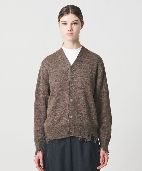 LOEFF（ロエフ）の「＜LOEFF＞ダメージ カーディガン UNISEX（カーディガン/ボレロ・レディース・ダークブラウン/ダークグレー・0/1/2）」の10枚目の写真